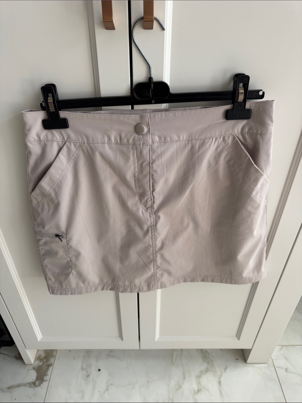 Women's Mini Skirt in Light Taupe